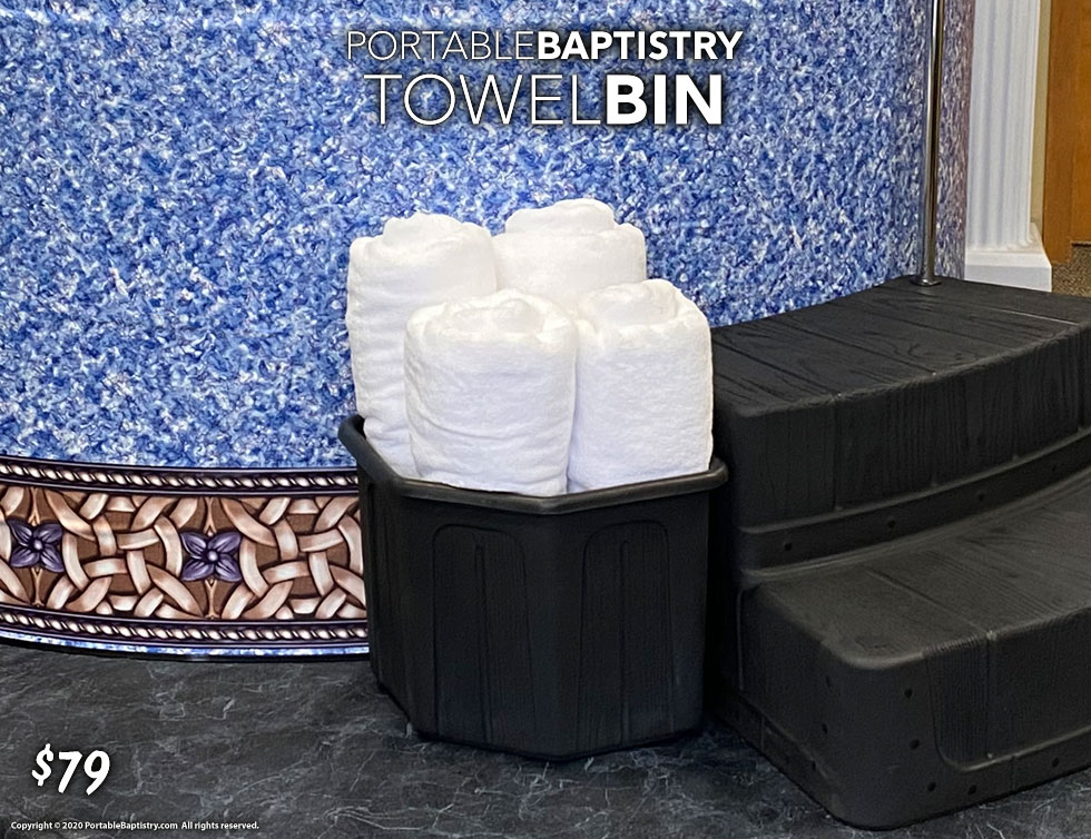 Portable Baptistry Towel Bin/Planter - Click Image to Close