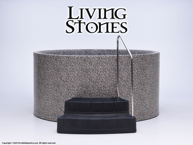 Portable Baptistry Living Stones Motif